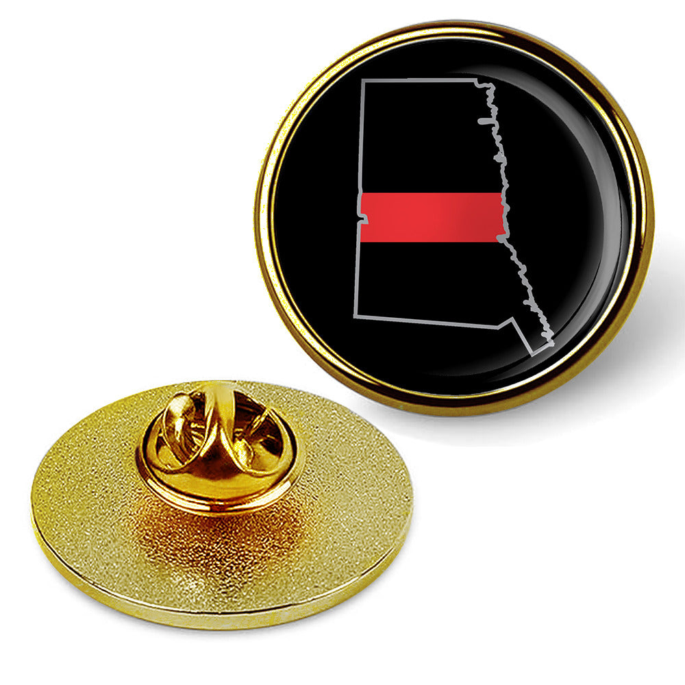 First Responder Thin Red Line Connecticut Firefighter Brooches & Pins - Gold