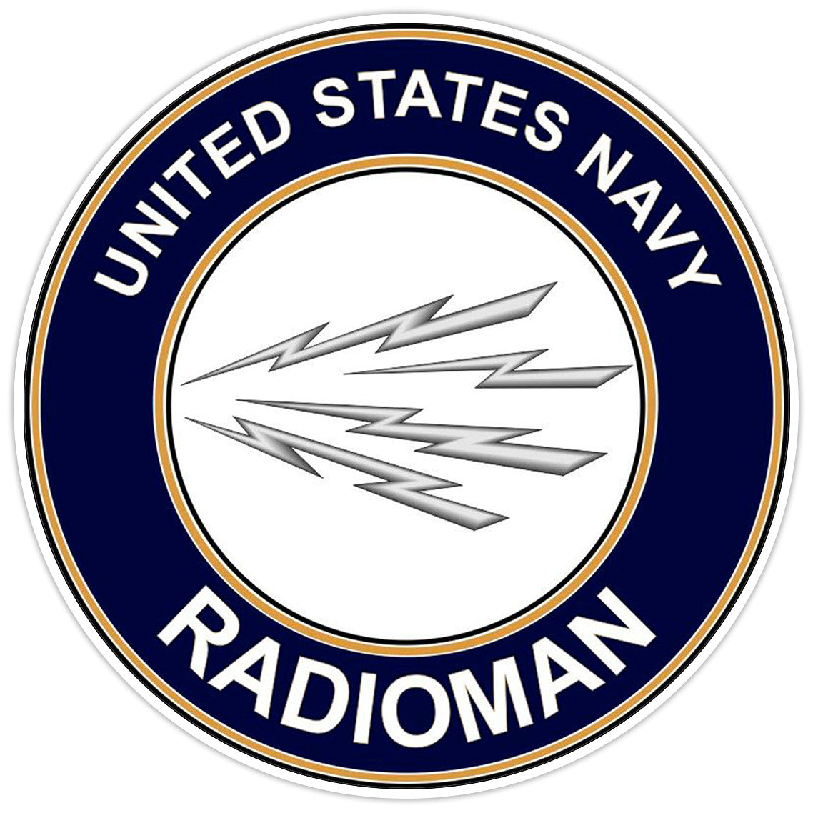 U.S. Navy Radioman Bumper Sticker Military Vinyl Soldier Decal 5"
