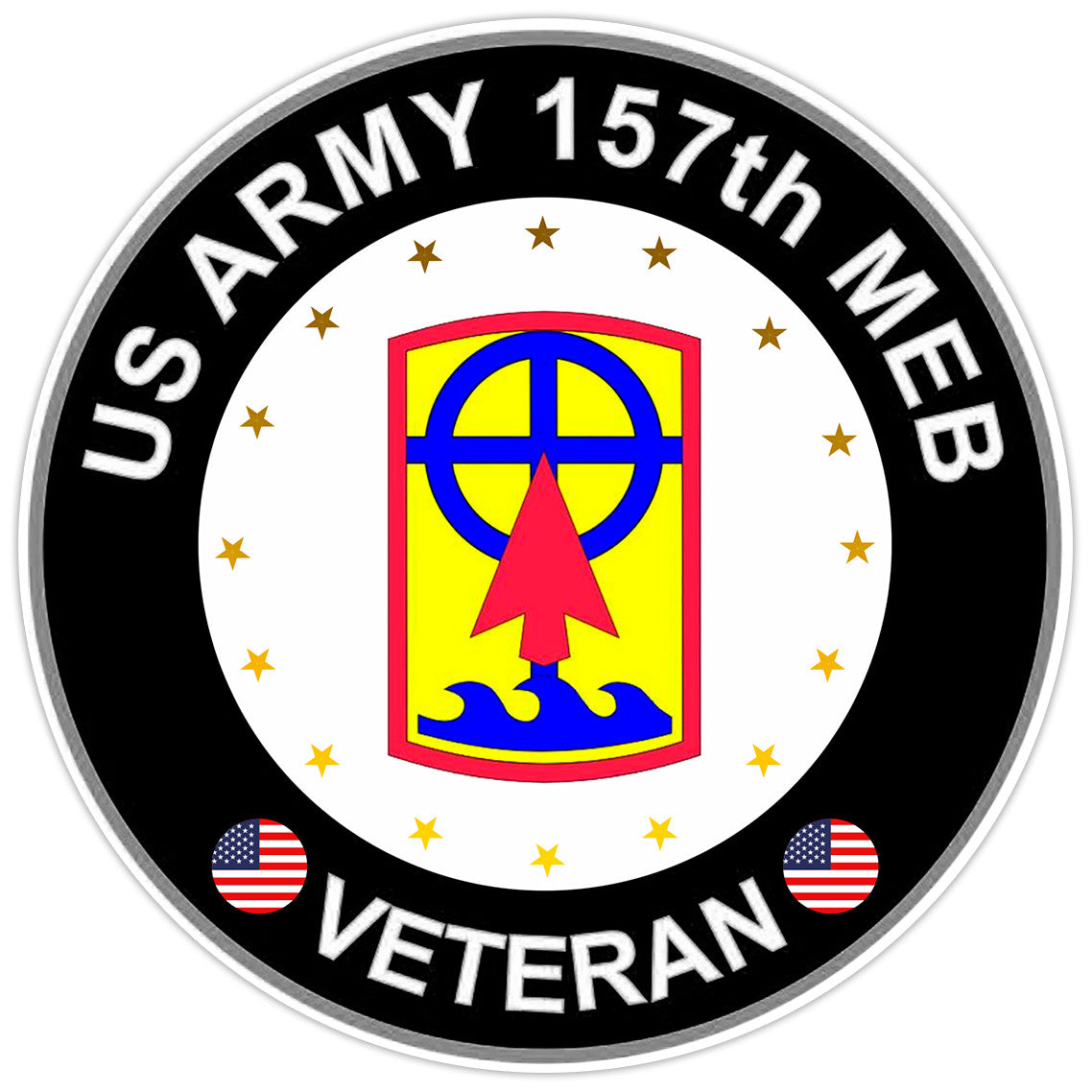 United States Army 157th MEB Veteran Bumper Sticker Military Vinyl Decal 5"