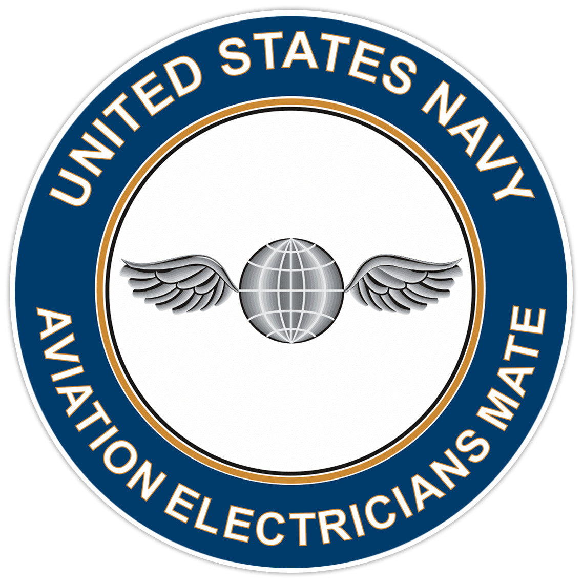 U.S. Navy Aviation Electrician's Mate AE Bumper Sticker Military Vinyl Decal 5"