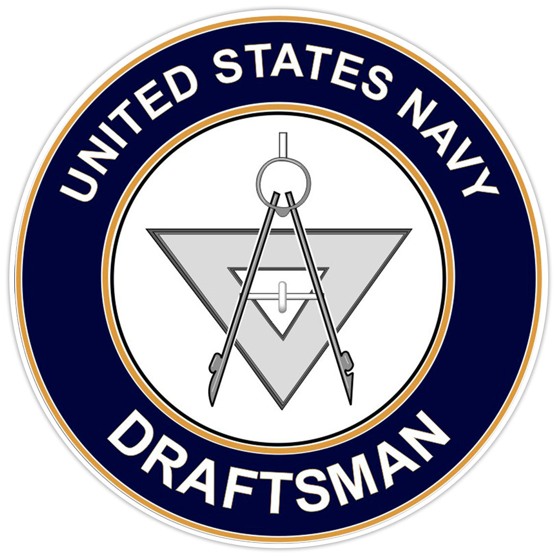 U.S. Navy Draftsman Bumper Sticker Military Vinyl Soldier Decal 5"