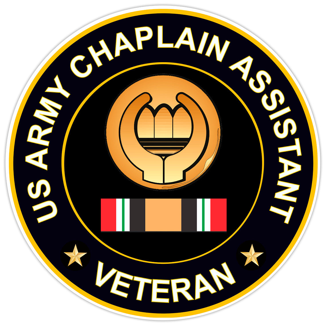 US Army Chaplain Assistant Veteran Bumper Sticker Military Vinyl Decal 5"