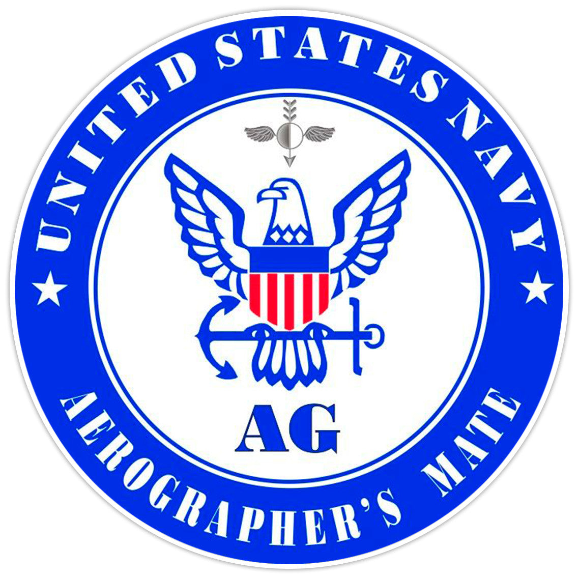 US Navy Aerographer's Mate Decal Bumper Sticker Military Vinyl Soldier Decal 5"