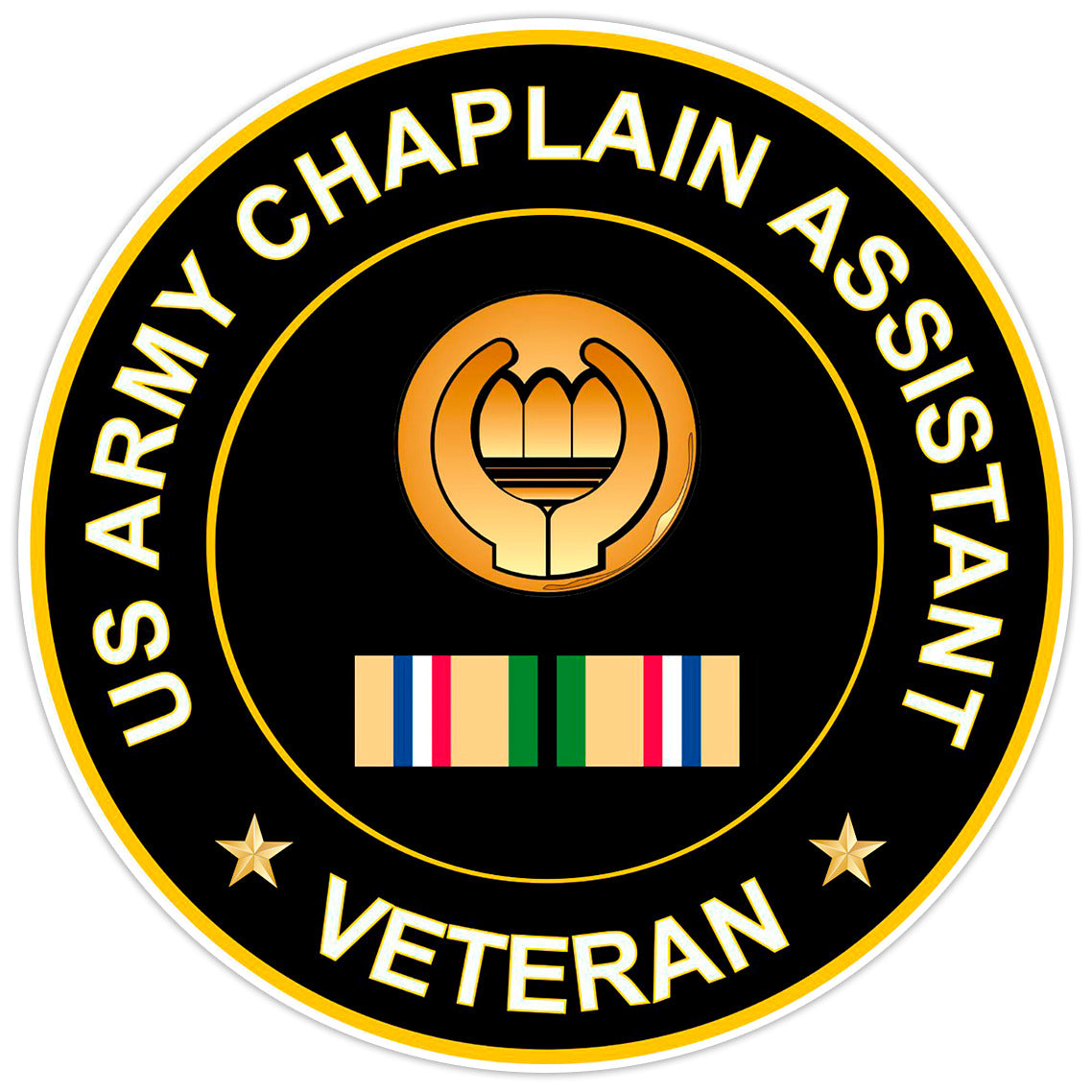 US Army Chaplain Assistant Veteran Bumper Sticker Military Vinyl Decal 5"