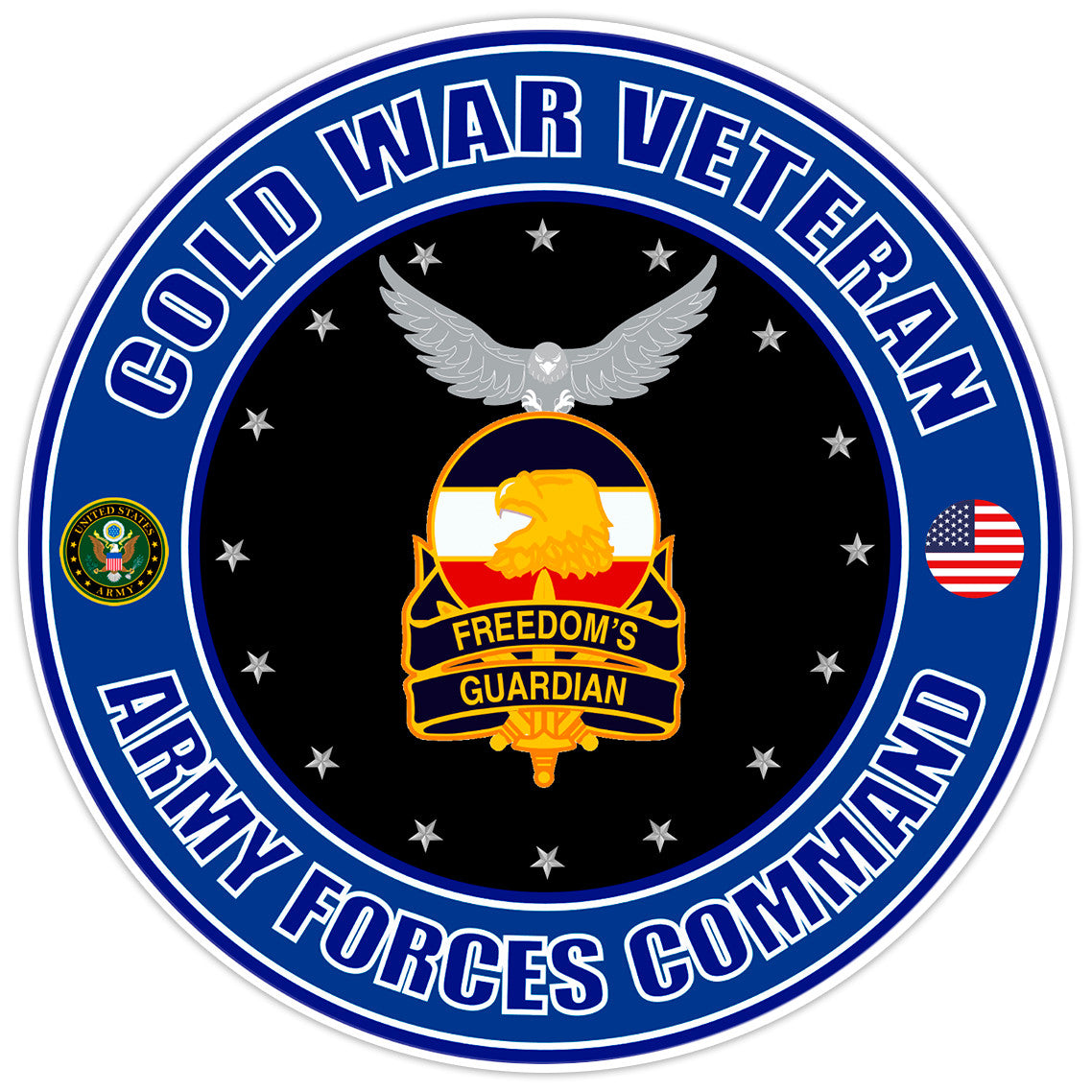 Cold War Veteran Army Forces Command Bumper Sticker Military Soldier Decal 5"