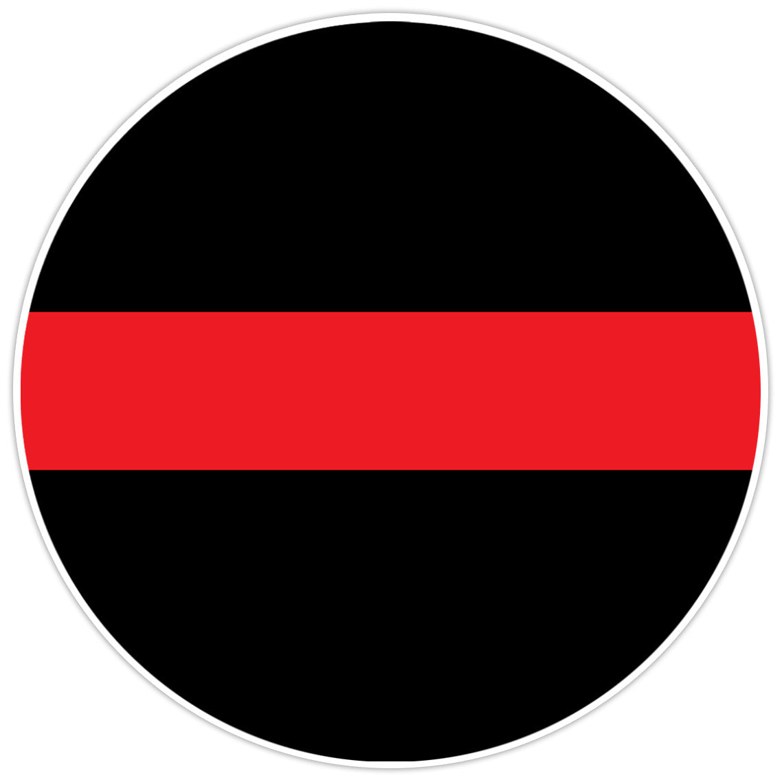 First Responder Firefighter Thin Red Line Bumper Sticker Military Vinyl Decal 5"