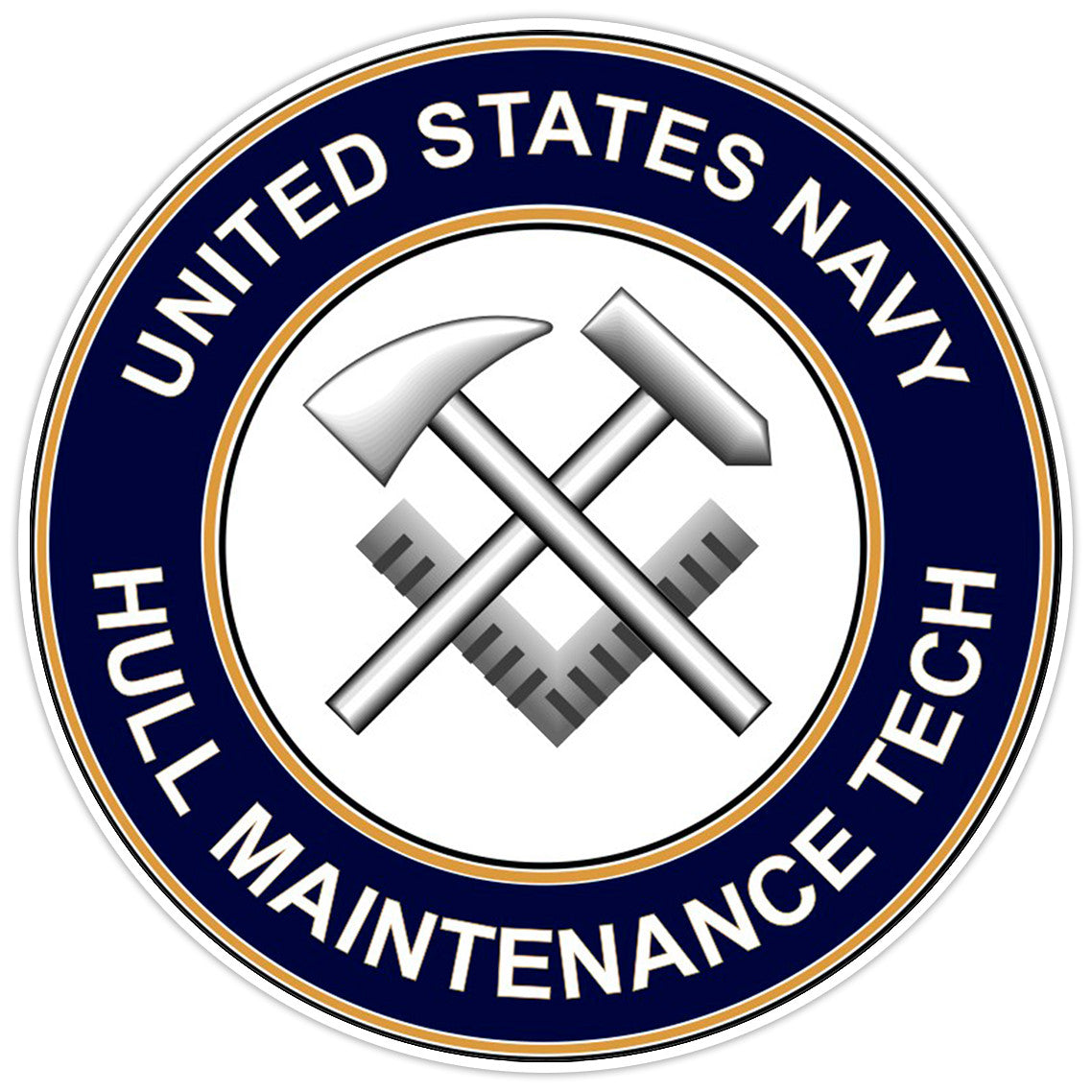 U.S. Navy Hull Maintenance Tech Bumper Sticker Military Vinyl Soldier Decal 5"