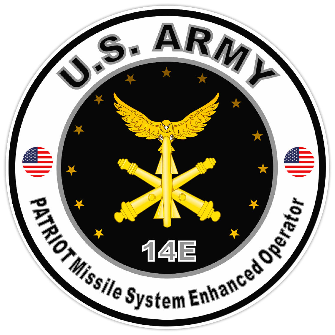 US Army Patriot Missile System Enhanced Operator Bumper Sticker Soldier Decal 5"