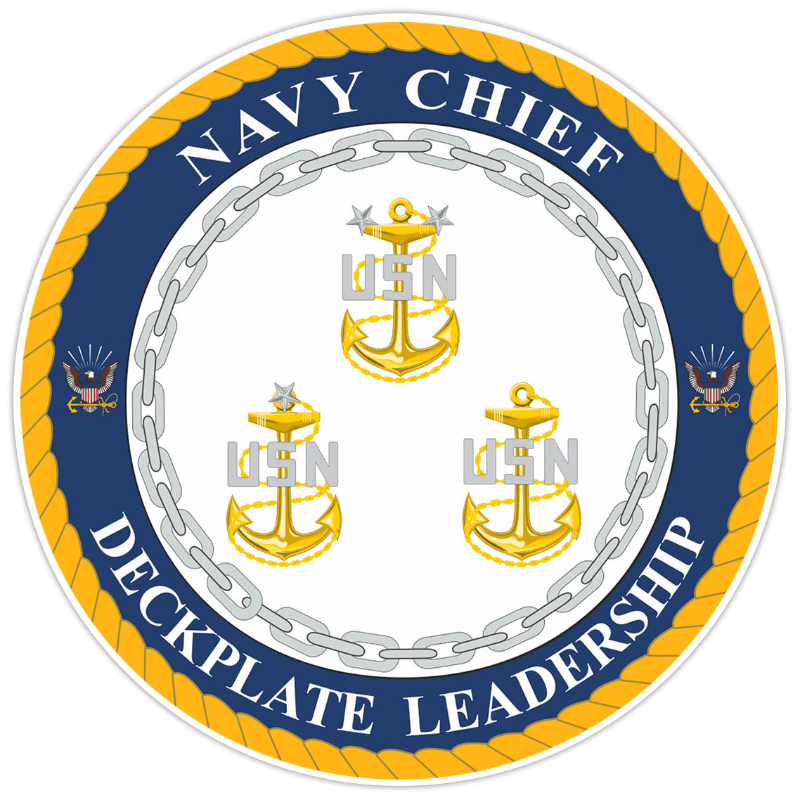 U.S. Navy Deckplate Leadership Bumper Sticker Military Vinyl Soldier Decal 5"