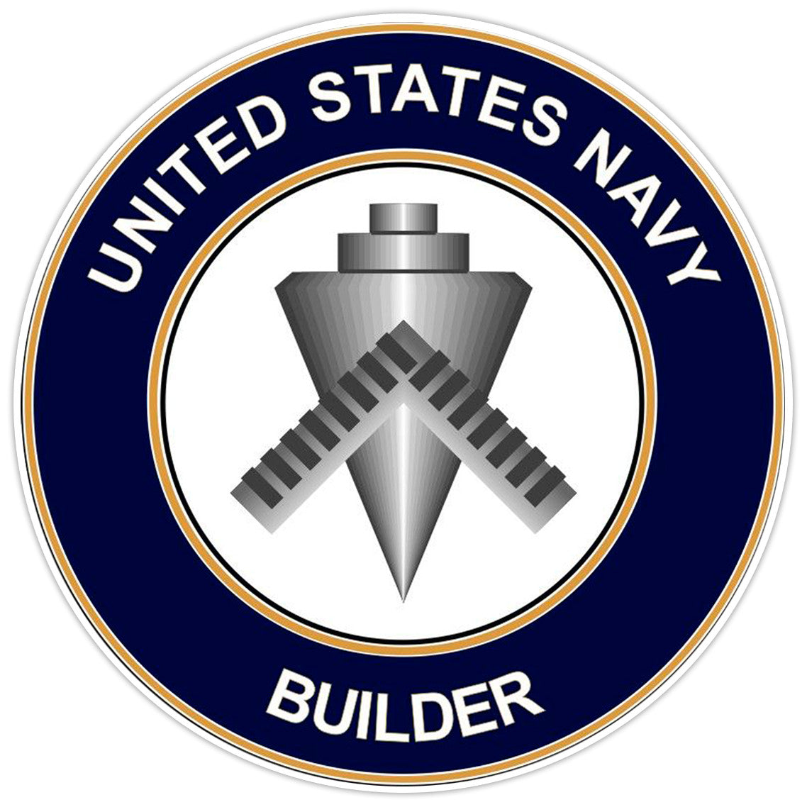 U.S. Navy Builder BU Bumper Sticker Military Vinyl Soldier Decal 5"