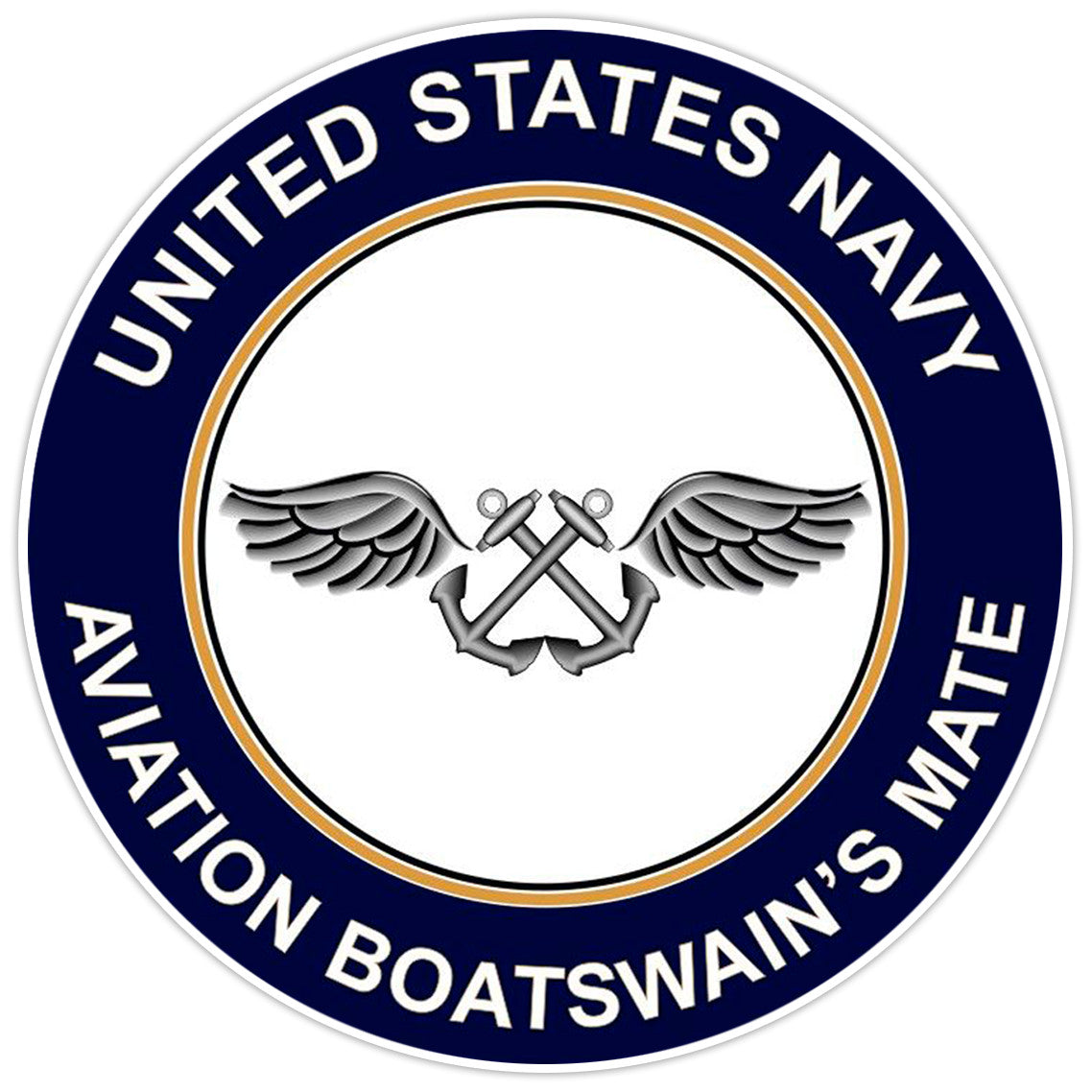 U.S. Navy Aviation Boatswain's Mate AB Bumper Sticker Military Vinyl Decal 5"