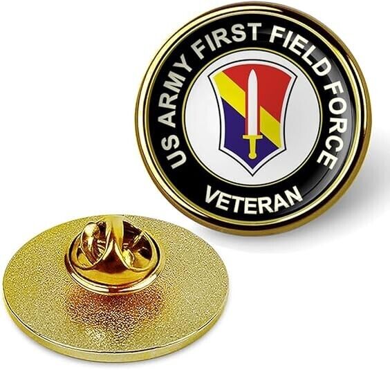 U.S. Army 1st Field Force Lapel Pin Veteran Tie Suit Shirt Lapel Pin-Gold