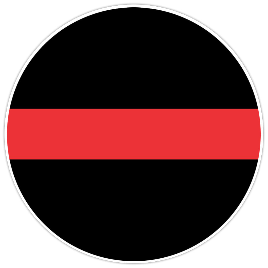 First Responder Firefighter Thin Red Line Bumper Sticker Military Vinyl Decal 5"
