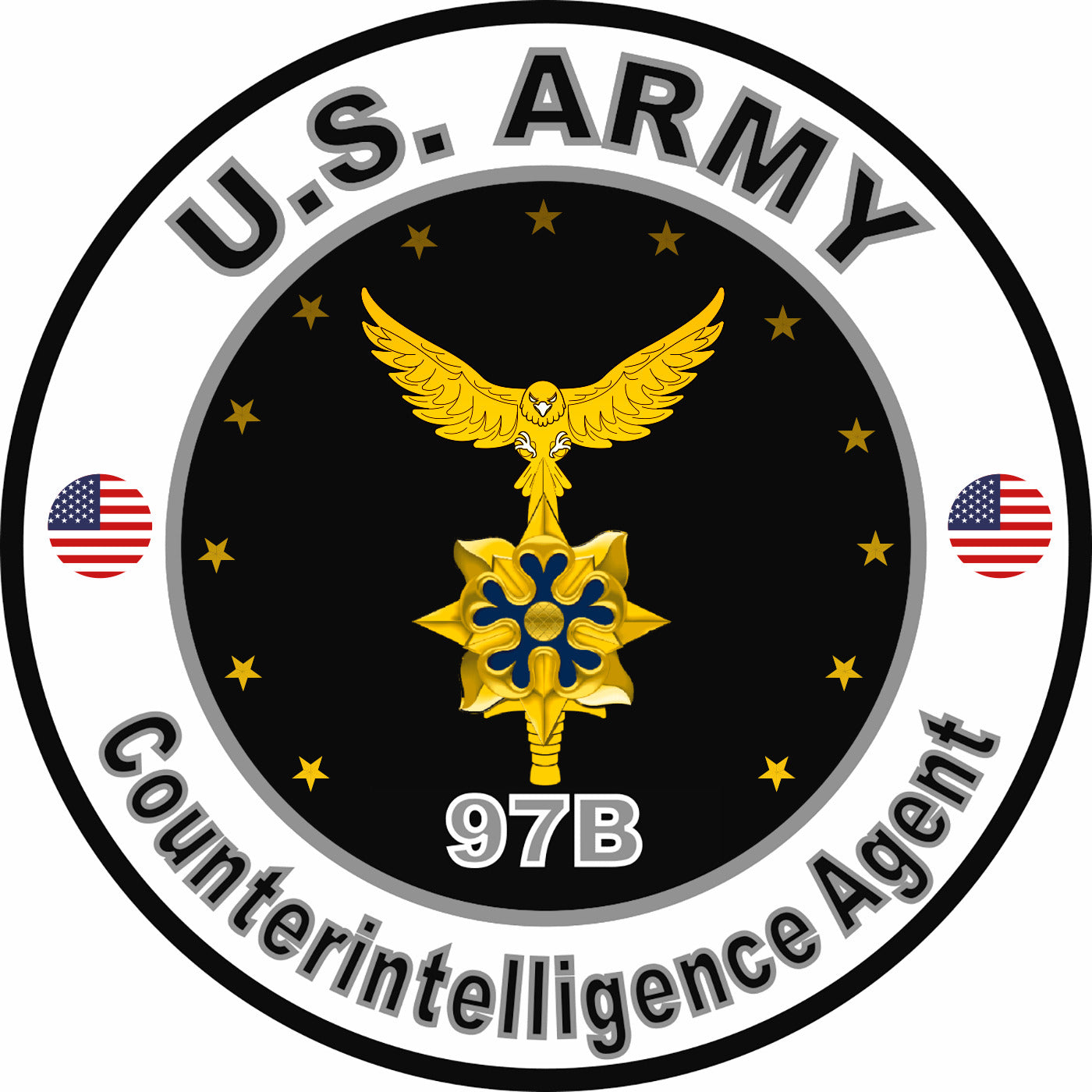 US Army Counterintelligence Agent Bumper Sticker Military Vinyl Decal 5"