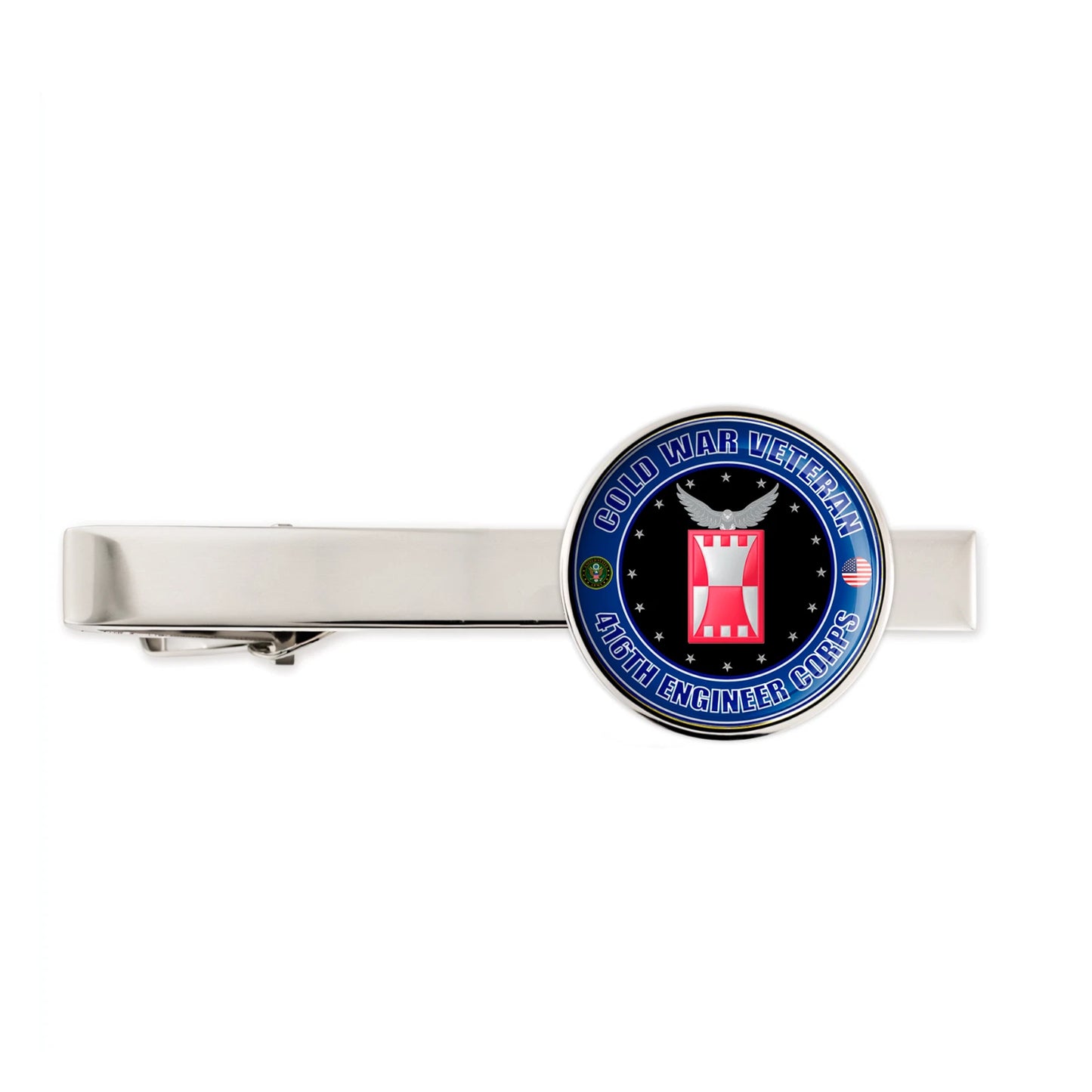 Us Army Cold War Veteran 416th Engineer Corps Military Tie Clip Tie Bar Gift