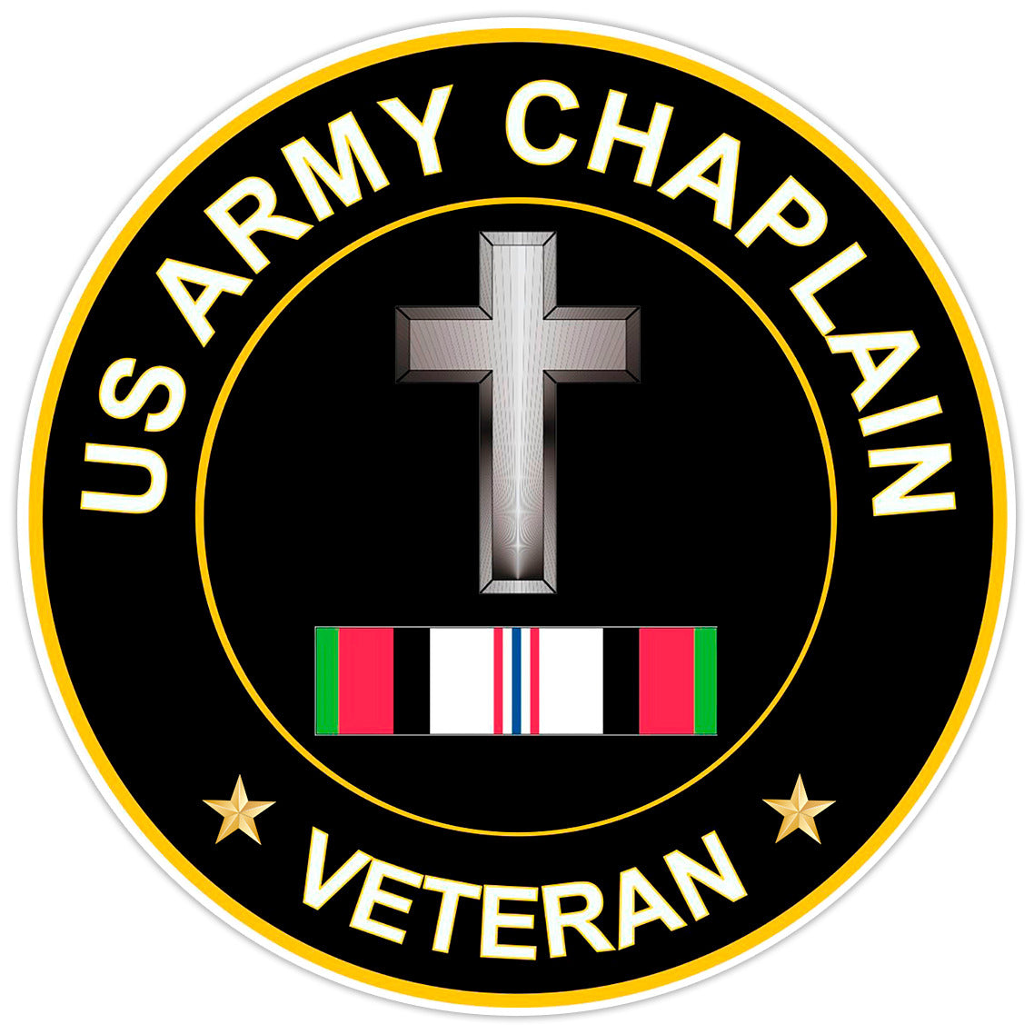 US Army Chaplain Veteran Bumper Sticker Military Vinyl Soldier Decal 5"
