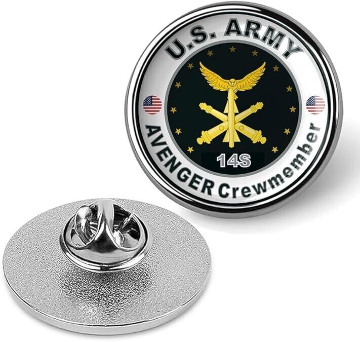 United States Army Avenger Crewmember Tie Suit Shirt Lapel Pin - Silver