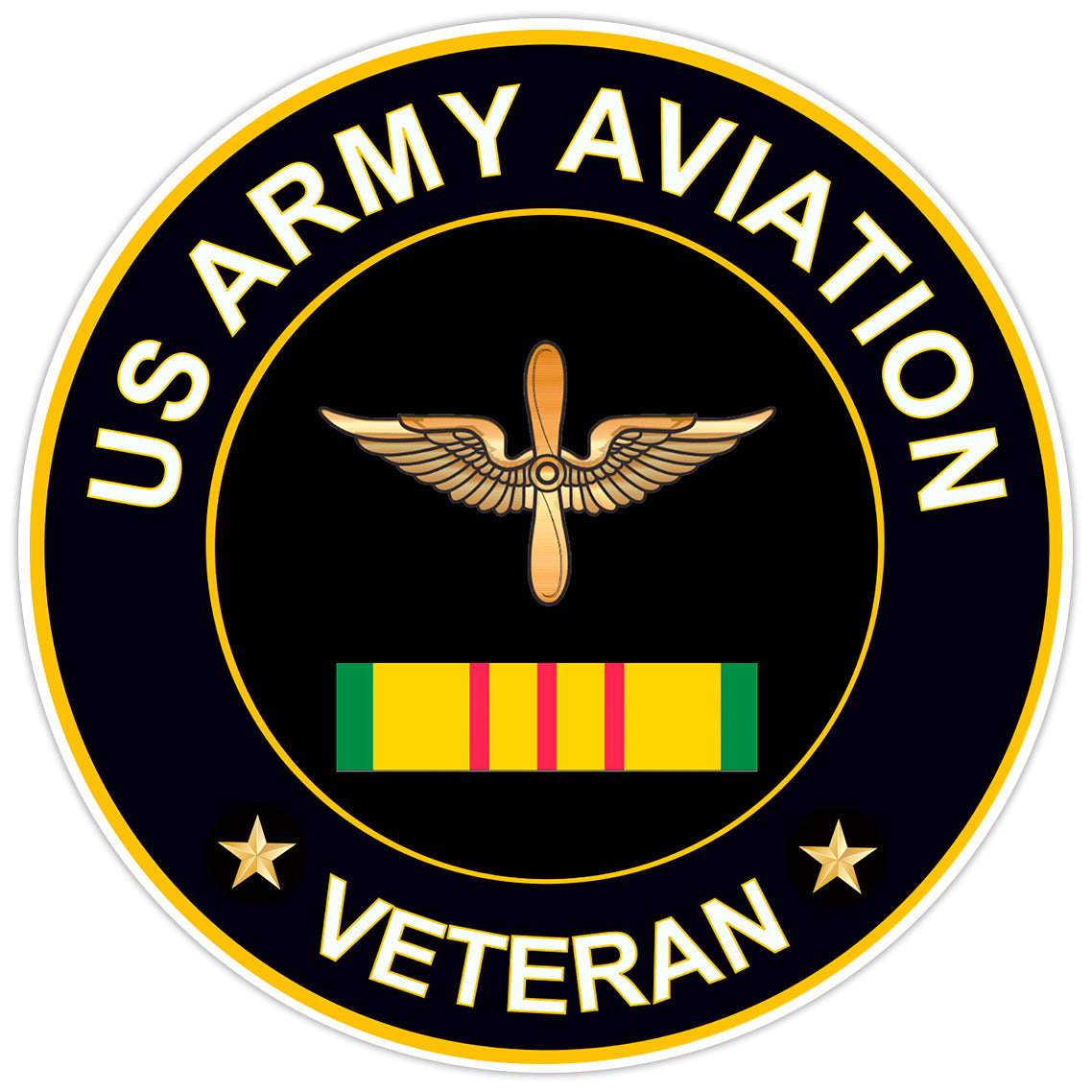 US Army Aviation Veteran Bumper Sticker Military Vinyl Soldier Decal 5"