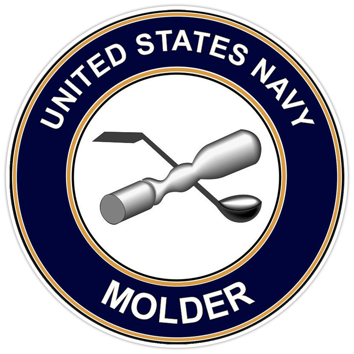 U.S. Navy Molder Bumper Sticker Military Vinyl Soldier Decal 5"
