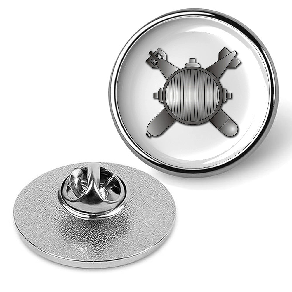 Navy Explosive Ordnance Disposal Tie Tac, Hat Pin Badge, Lapel Pin - Silver