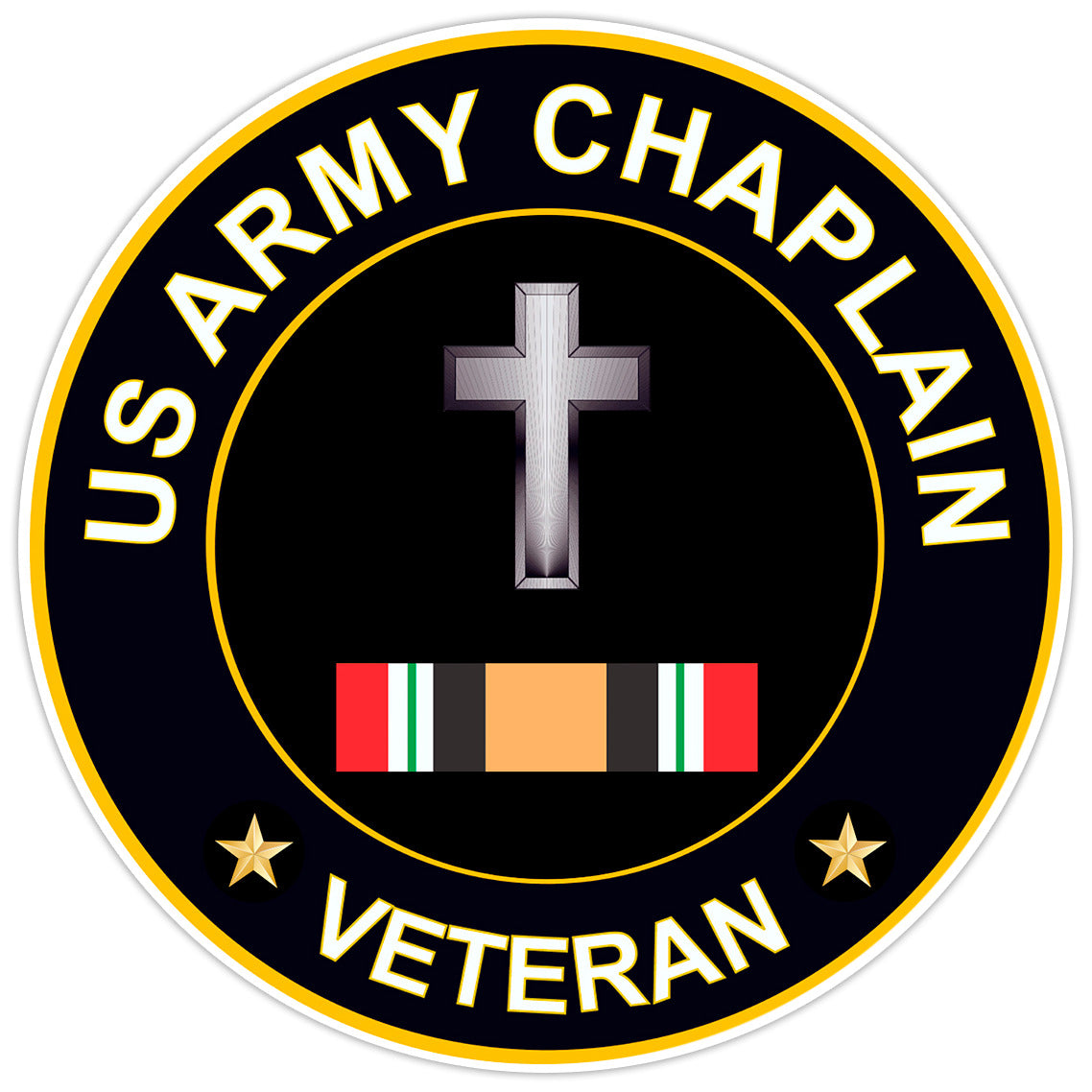 US Army Chaplain Veteran Bumper Sticker Military Vinyl Soldier Decal 5"