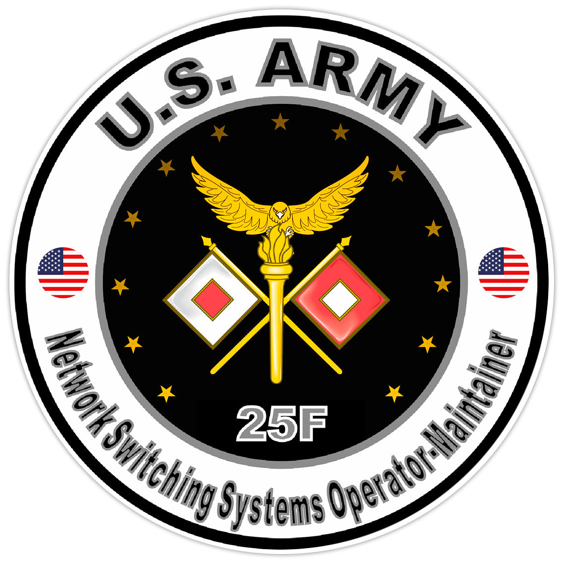 US Army Network Switching System Operator -Maintainer Sticker Military Decal 5"