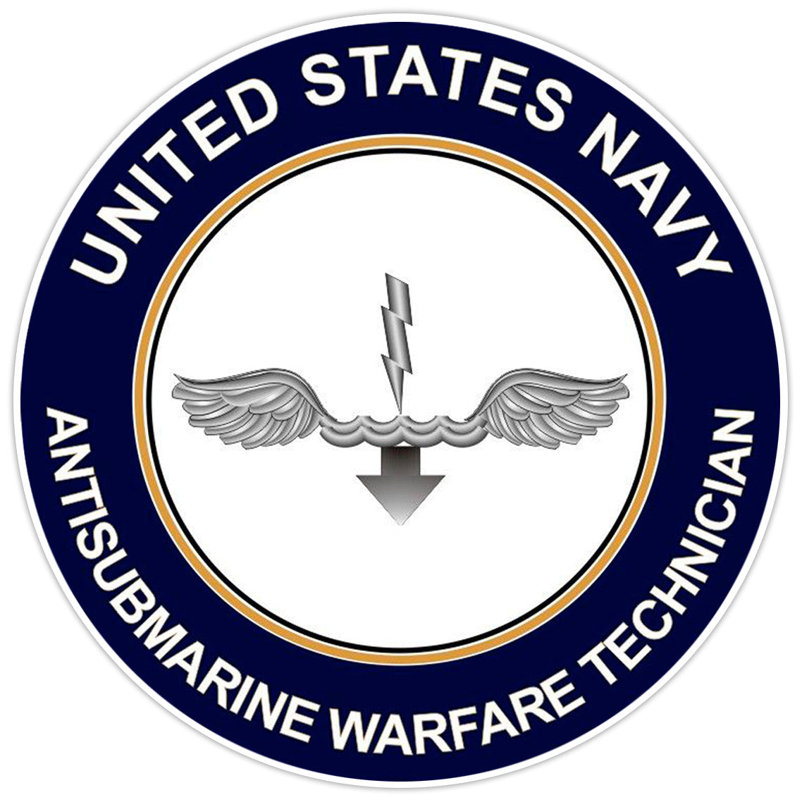 U.S. Navy Antisubmarine Warfare Technician AX Bumper Sticker Military Decal 5"