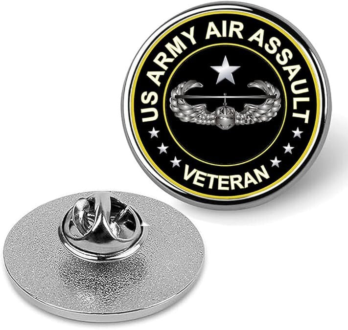 US Army Air Assault Veteran Lapel Pin Veteran Tie Suit Shirt Pinback-Silver