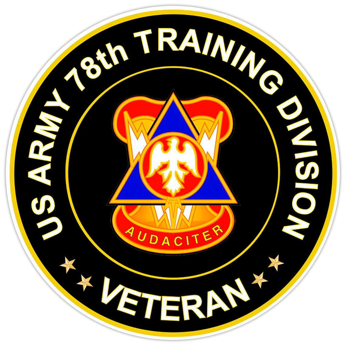 US Army 78th Training Division Veteran Bumper Sticker Military Vinyl Decal 5"