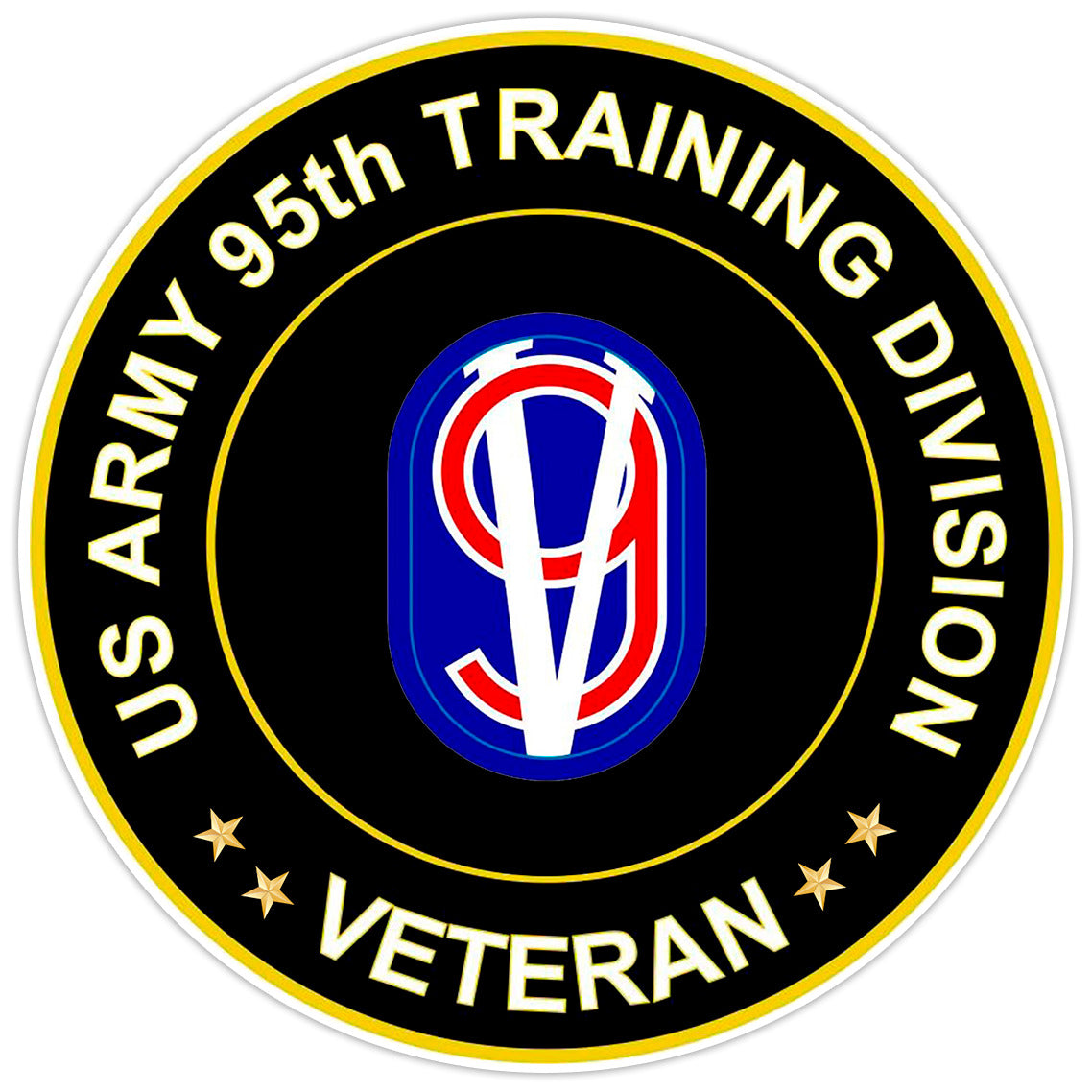 US Army 95th Training Division Veteran Bumper Sticker Military Vinyl Decal 5"