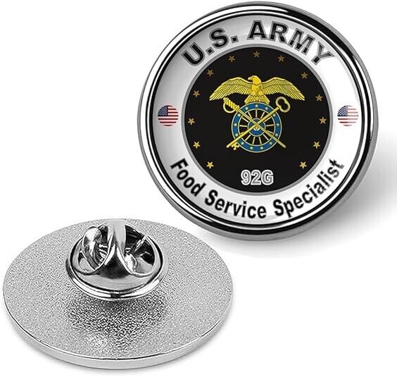 United States Army Food Service Specialist Tie Suit Shirt Lapel Pin - Silver