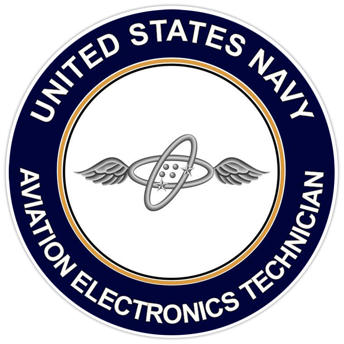 U.S. Navy Aviation Electronics Technician AT Bumper Sticker Military Decal 5"