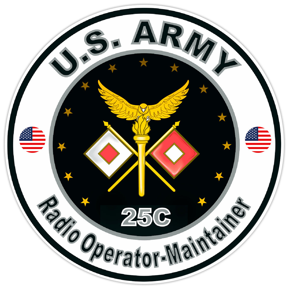 US Army Radio Operator-Maintainer Bumper Sticker Military Soldier Decal 5"