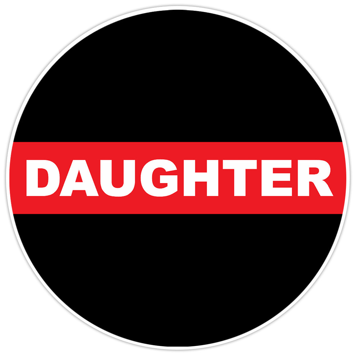 First Responder Firefighter Thin Red Line Daughter Bumper Sticker Decal 5"