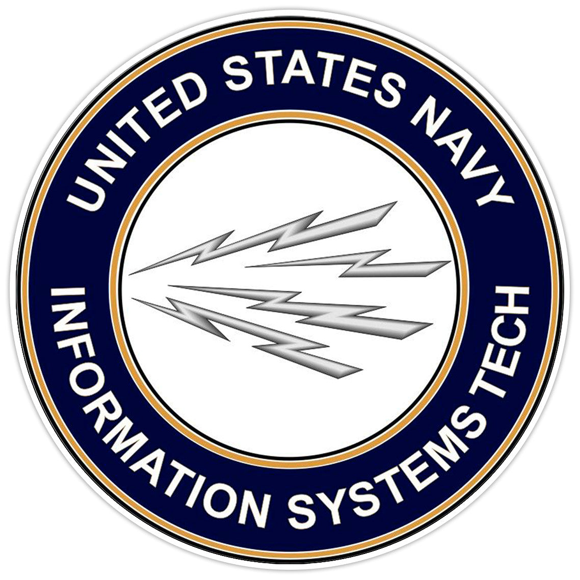 U.S. Navy Information Systems Technician Bumper Sticker Military Vinyl Decal 5"