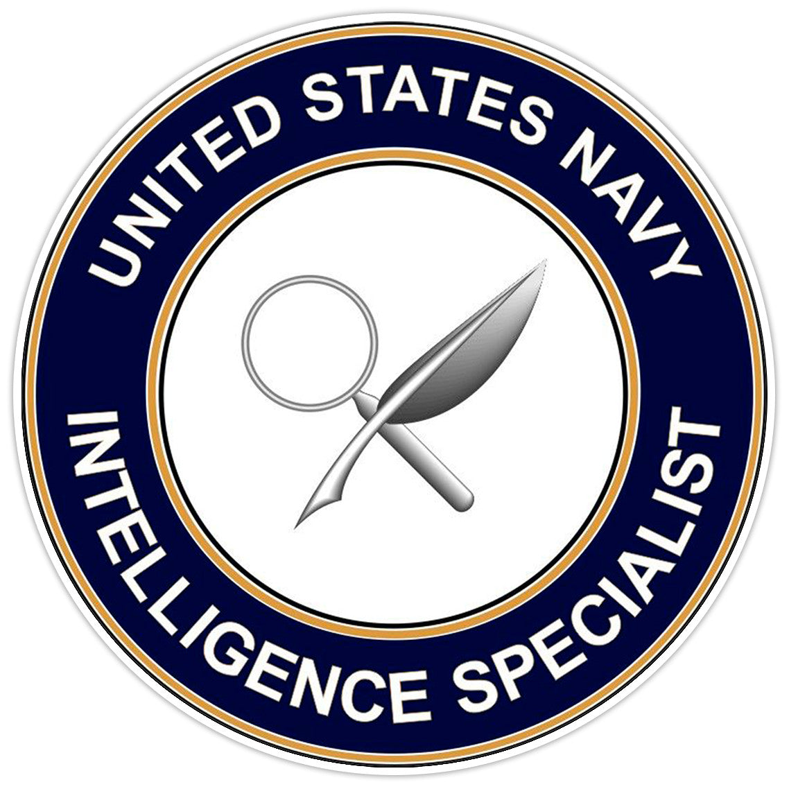 U.S. Navy Intelligence Specialist Bumper Sticker Military Vinyl Soldier Decal 5"