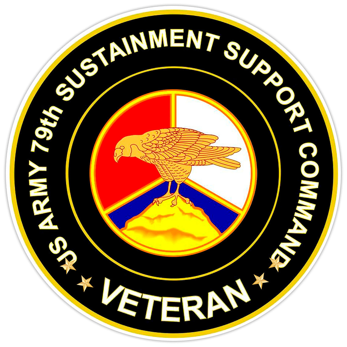 US Army 79th Sustainment Support Command Veteran Bumper Sticker Vinyl Decal 5"