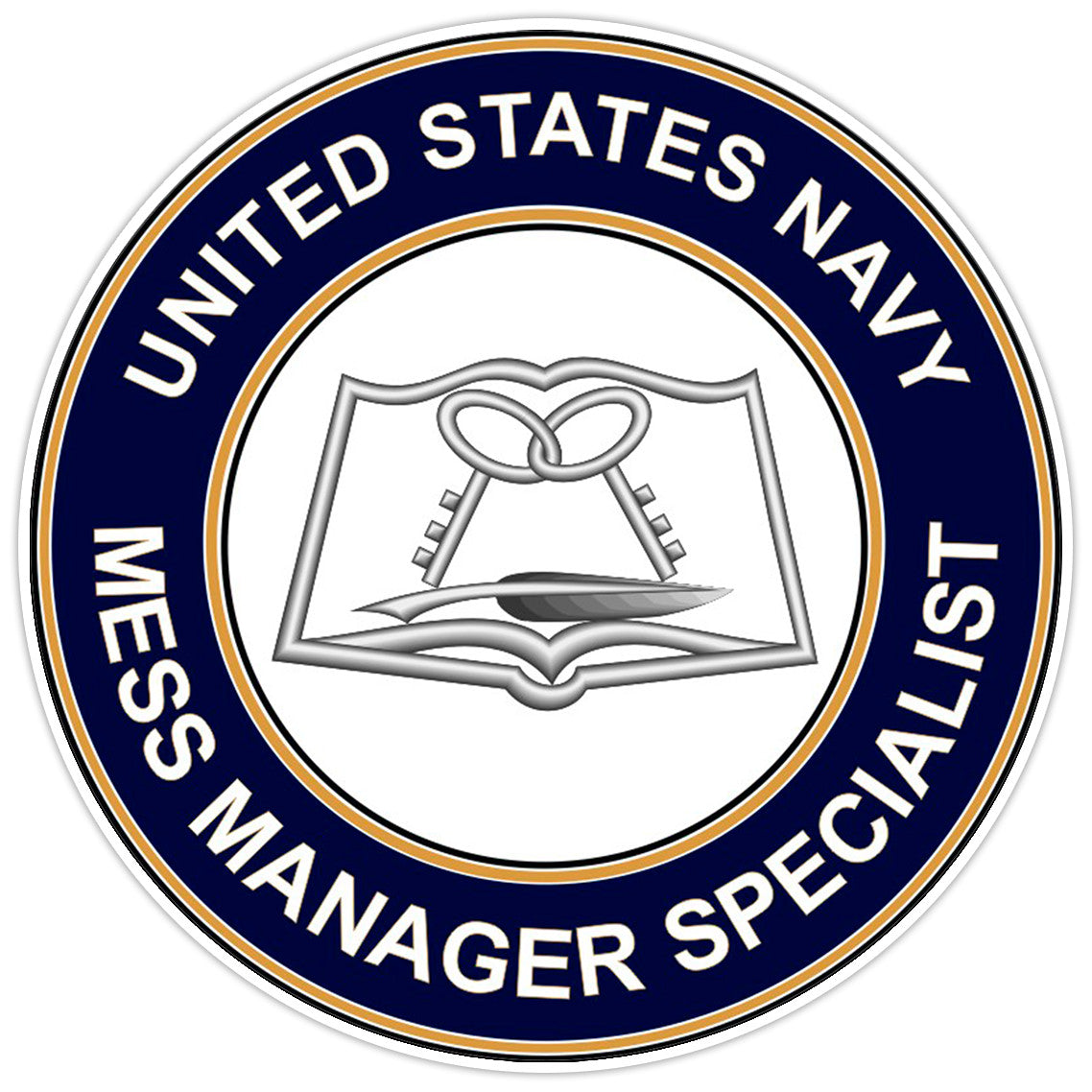 U.S. Navy Mess Management Specialist Bumper Sticker Military Vinyl Decal 5"