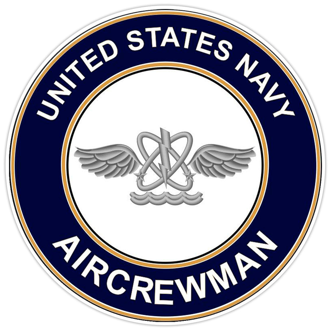 U.S. Navy Naval Aircrewman Bumper Sticker Military Vinyl Soldier Decal 5"