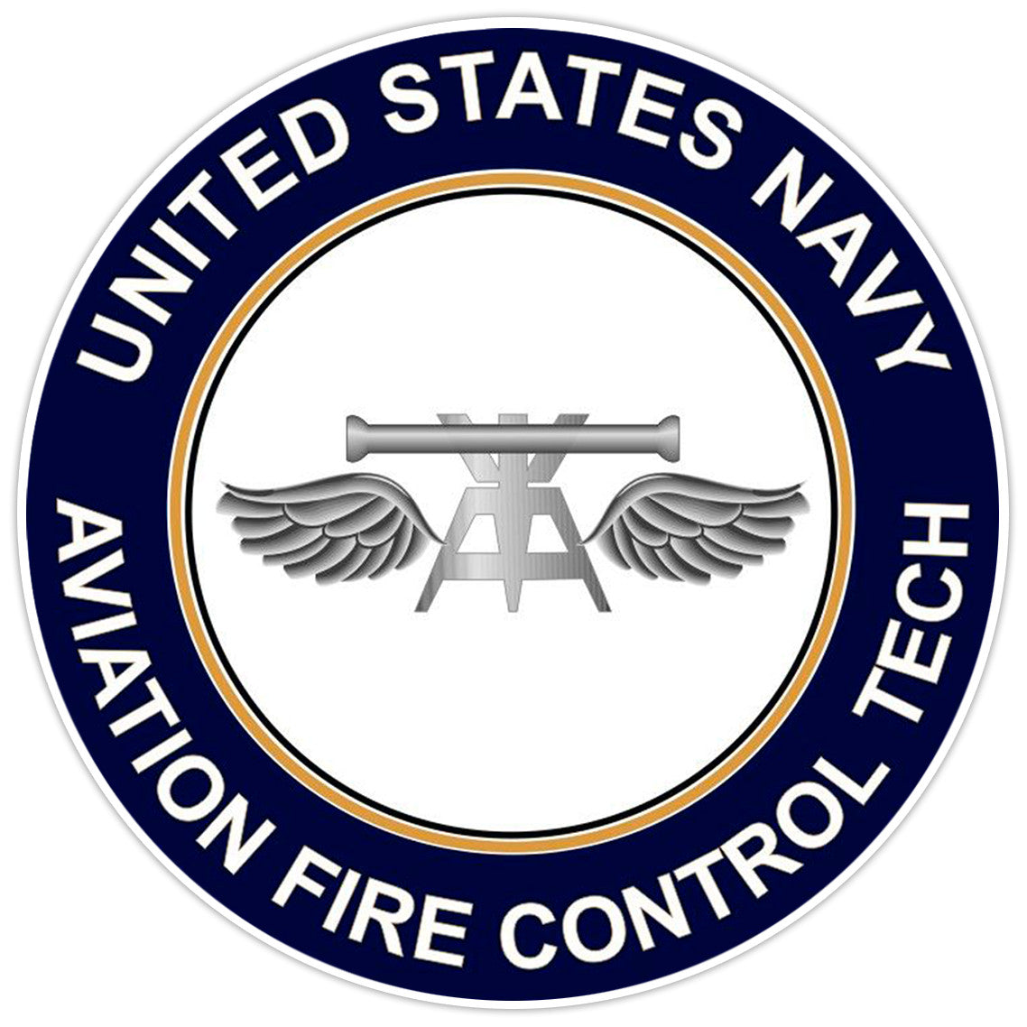 U.S. Navy Aviation Fire Control Tech AQ Bumper Sticker Military Vinyl Decal 5"