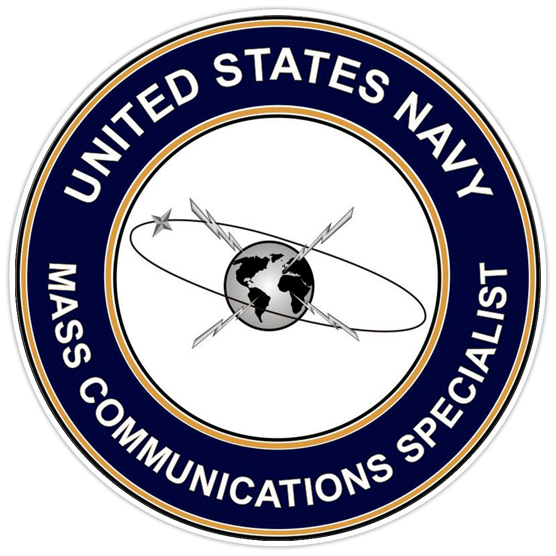 U.S. Navy Mass Communications Specialist Bumper Sticker Military Vinyl Decal 5"