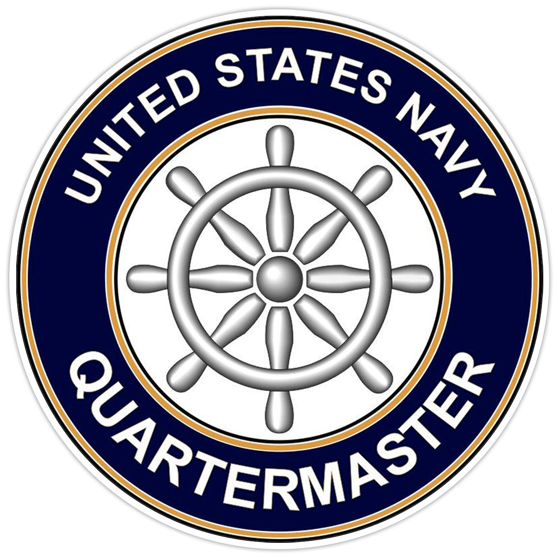 U.S. Navy Quartermaster Bumper Sticker Military Vinyl Soldier Decal 5"