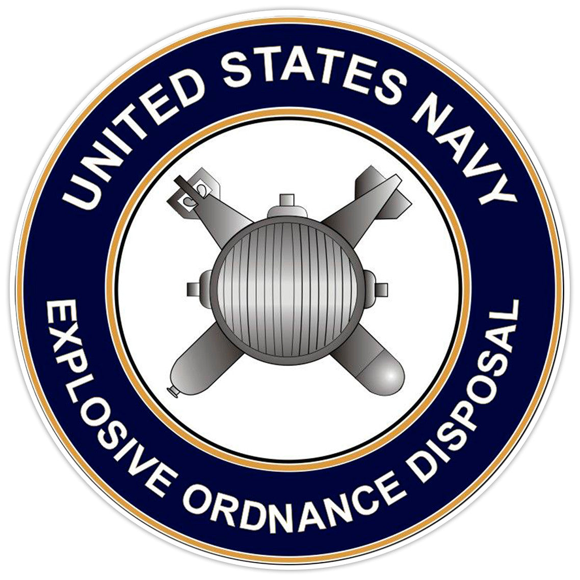 U.S. Navy Explosive Ordnance Disposal Bumper Sticker Military Vinyl Decal 5"