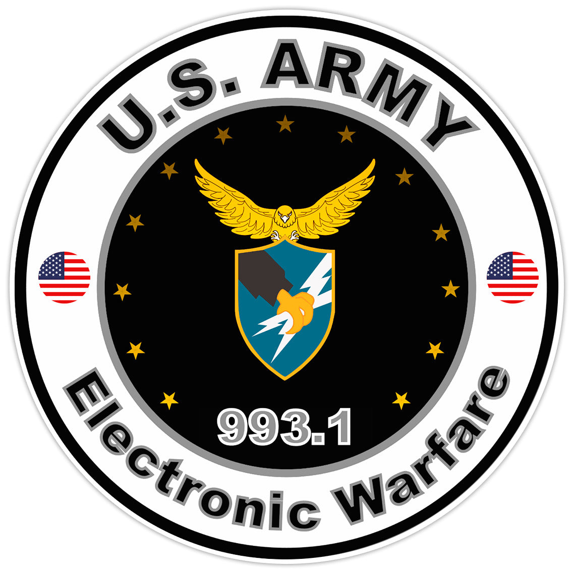 United States Army Electronic Warfare Bumper Sticker Military Vinyl Decal 5"