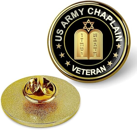 U.S Army Chaplain Veteran Lapel Pin Veteran Tie Suit Shirt Lapel Pin-Gold