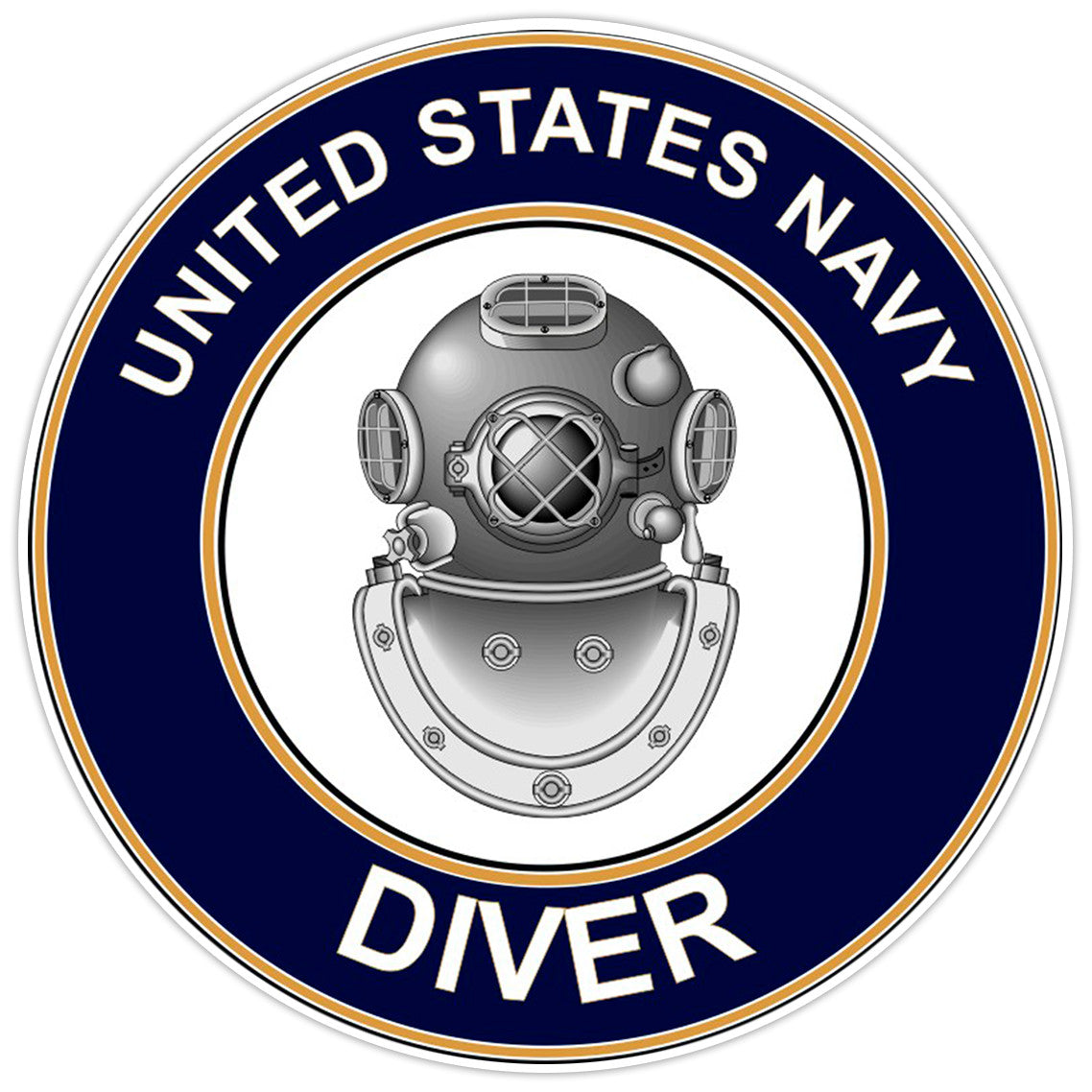 U.S. Navy Diver Bumper Sticker Military Vinyl Soldier Decal 5"