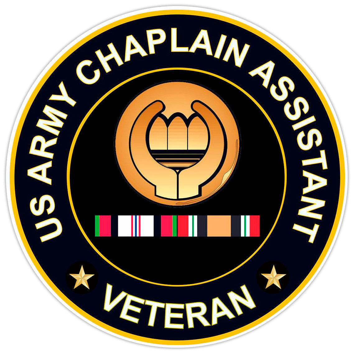 US Army Chaplain Assistant Veteran Bumper Sticker Military Vinyl Decal 5"