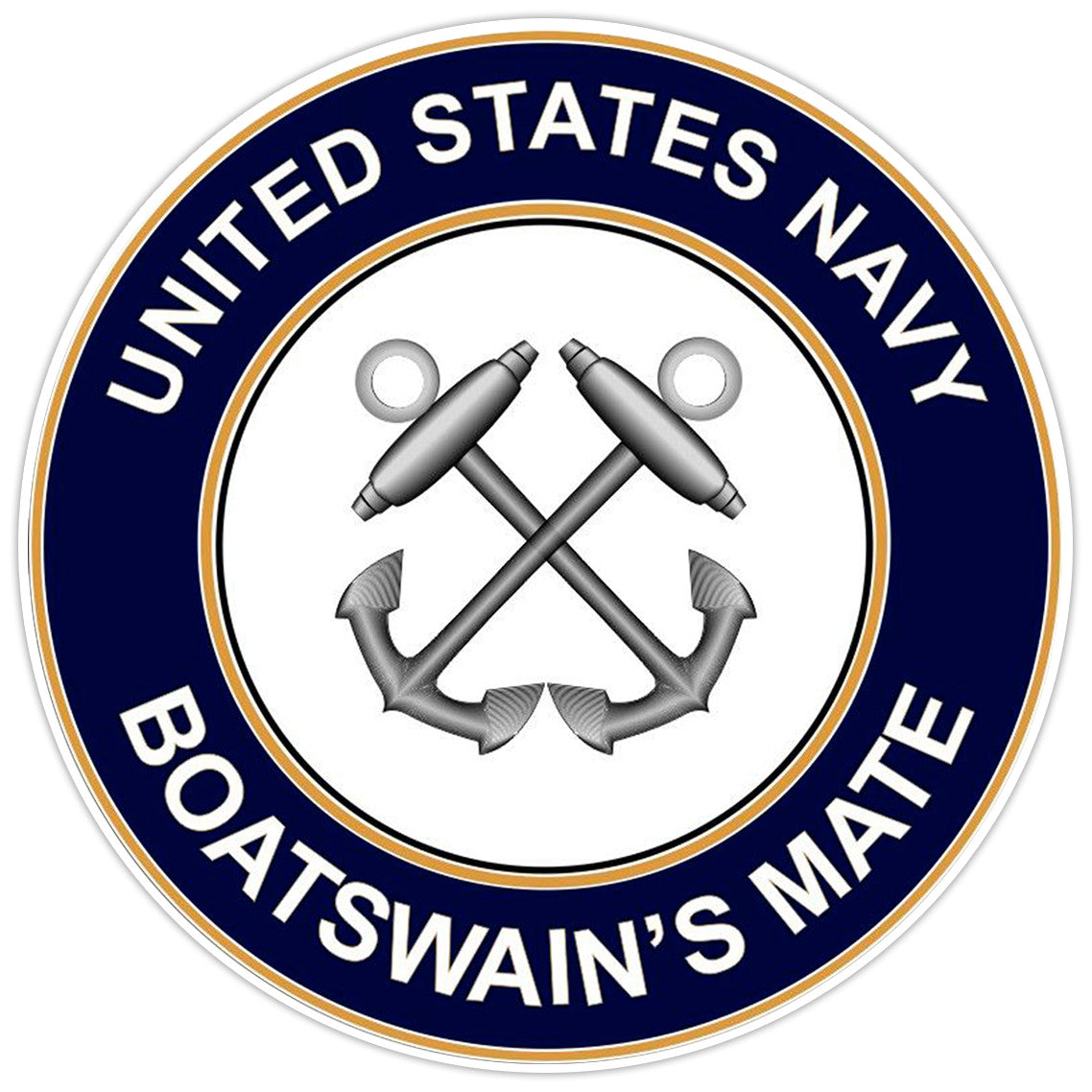 U.S. Navy Boatswains Mate Bumper Sticker Military Vinyl Soldier Decal 5"