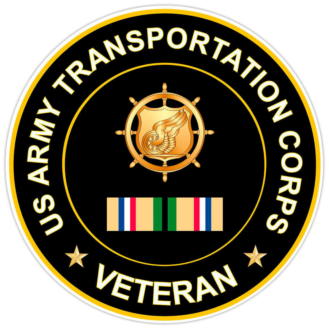 US Army Transportation Corps Veteran Bumper Sticker Military Vinyl Decal 5"
