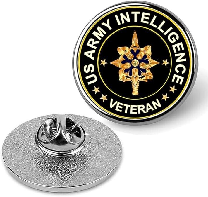 US Army Intelligence Veteran Lapel Pin Veteran Tie Suit Shirt Pinback-Silver